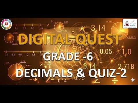 Class 6 Maths Chapter 6 : decimals | Digital Quest