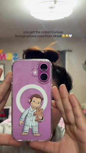 i’m so inlove he’s too cute #curiousgeorge #phonecase #foryou #tiktokshop