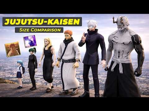 Jujutsu Kaisen All Characters Size Comparison (3D Animation)