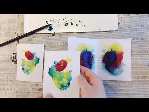 デカルコマニー (合わせ絵)絵画技法モダンテクニックをご紹介！