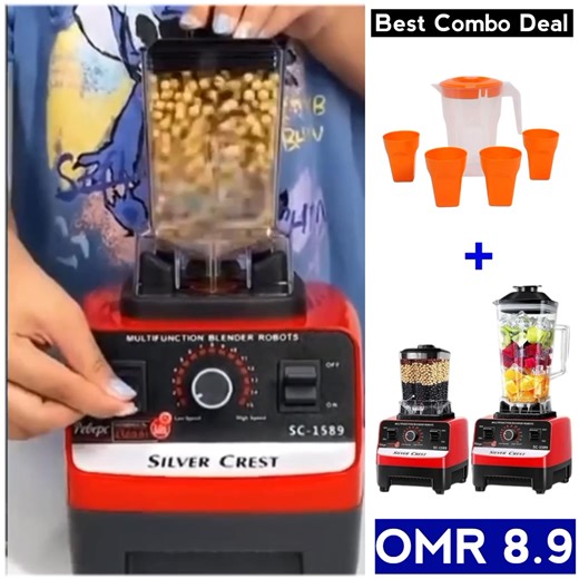 ✨ Special Offer Alert! ✨ Get your 2 in 1 Silver Crest Blender — the ultimate kitchen essential for smoothies, soups, and sauces! 💪🥤 🎁 FREE Gift: Receive a Jug & Glass Set absolutely FREE with every purchase! Don’t miss out — blend, mix, and serve in style. 💫 📦 Limited stock available — order yours today! #SilverCrest #BlenderDeal #FreeGift #KitchenEssentials #SpecialOffer | Shop Now