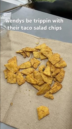 wendys taco salad tortilla chip size 🫩