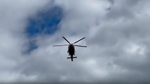 Medevac helicopter lands in Berlin Twp. after car crashes into boat club