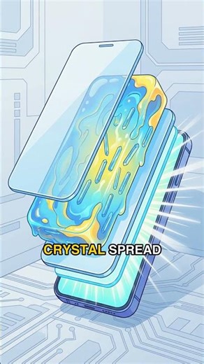 Why does my phone screen use crystals?
