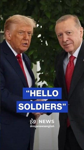 "Merhaba asker": Trump greets Turkish honor guard