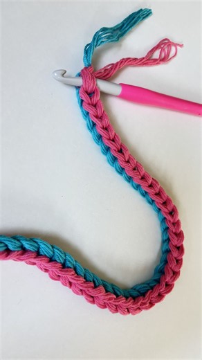 How to Crochet a 2-Color I-Cord #crochet #icord #crochettutorial