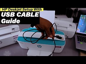 How To Connect A HP Deskjet 3772, 3700, 3755, 3762 Printer To A Computer With A USB Cable