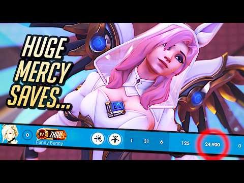 🤍 Huge Mercy 37 Player Saves! 🤍 + Super Fun Resses - Overwatch