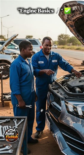 Engine Basics in 30 Seconds 🔧🔥 (How Car Engines Work)