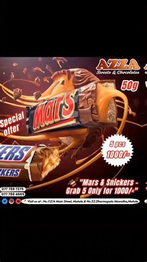 🎉 Happiness x5 – Only 1000/= #Mars #Snickers #ChocoDeal #SweetOffer #ChocolateLovers #AZZASweets