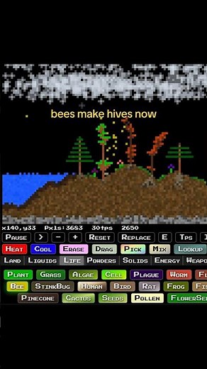 🌲 build an ECOSYSTEM in #Sandboxels #browsergame