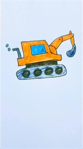 how to draw JCB drawing for kids #drawing #jcb #viralshort #kidsart