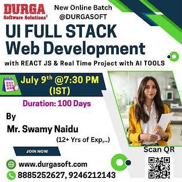 UI FULL STACK Web Development with REACT JS Online Training @ DURGASOFT #durgasoftware #durgasoft