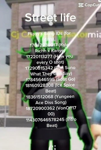 Street life Roblox music ids