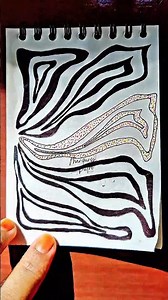 Flowing Abstract Line Art Pattern #zentangle #zentangleart #mindfulness #doodle #doodleart #doodles