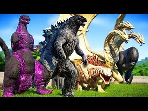 GODZILLA BATTLE ROYALE | ALL KAIJUS!!! - Jurassic World Evolution