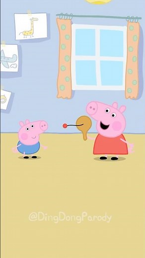 Peppa Breaks the Window… Then Blames George?! 🏓💥 #funny #parody #peppapig #accident #animation #meme