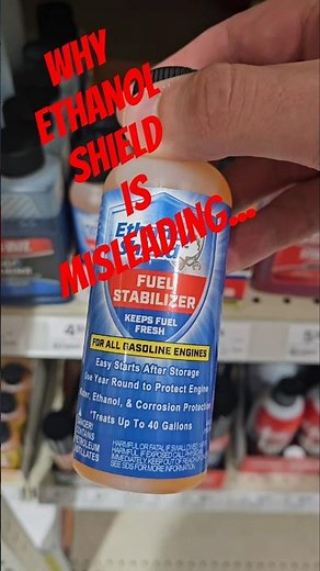 Did Ethanol Shield fool you? Check those treat rates. #fuelstabilizer #outdoorpowerequipment #car