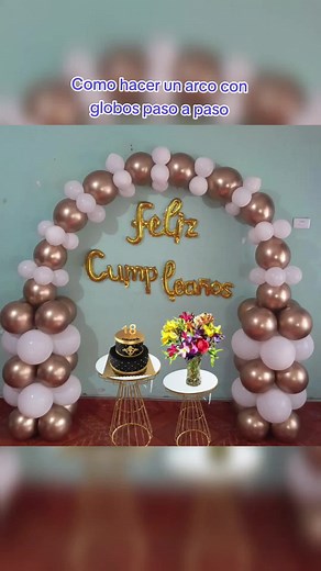 Cómo hacer un arco con globos paso a paso