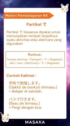 Belajar Partikel Bahasa Jepang