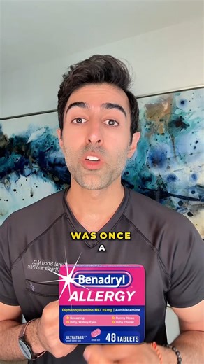 Diphenhydramine (Brand name Benadryl) changed allergy care when it was introduced—but times have changed. Newer antihistamines work just as well with fewer side effects, especially for children and older adults. Discuss with your Doctor if Diphenhydramine is still the best option for you. #medical #health #healthtips #medication #allergymeds VC: @baby.then.what | Kunal Sood, MD
