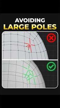 How to Handle Poles in Low Poly Models #3dmodeling #gameart #b3d