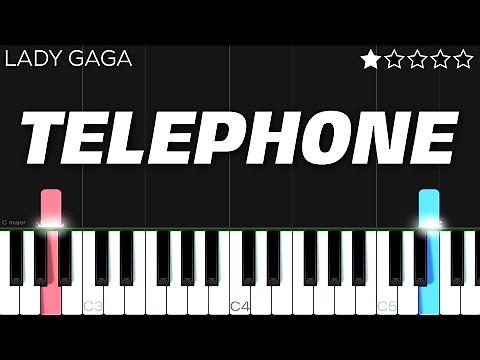 Lady Gaga - Telephone | EASY PIano Tutorial