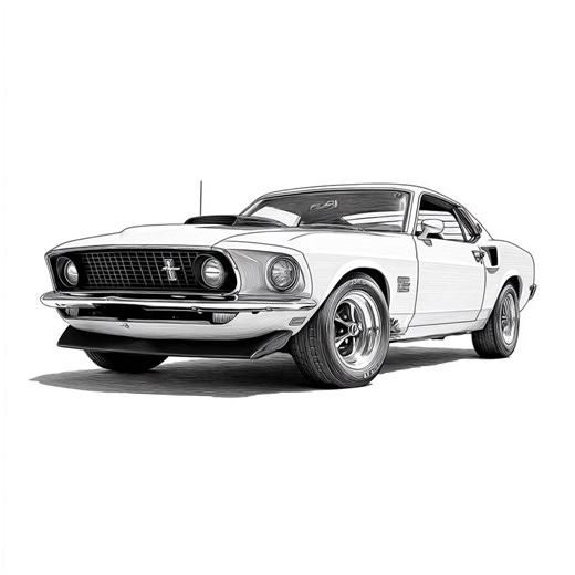 Ford Mustang Coloring Pages Printable | Classic Muscle Car Coloring Book | 21 Unique Pages | Digital Download - Etsy Australia