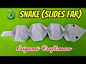 ORIGAMI SLIDING PAPER SNAKE. A4 PAPER. EASY. HOW TO MAKE STEP BY STEP. DIY FUN ART @origamicraftsman