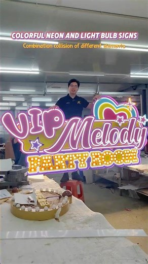 Colorful neon and light bulb signs✨ #sign #neonsign #signage #signboard