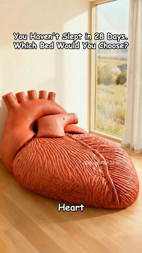 Which Anatomy ASMR Beds Would You Choose? 👁️💗🫁 #asmr #videoviralシ #reelsfbシ #aiasmr #oddlysatisfying #relax #bed The lung bed rises and falls in a slow, pillowy rhythm, cradling you in its gentle breath. Warm cushions expand softly around your body, releasing a hushed whuff… sigh… that melts you into calm, like resting inside a giant, cozy inhale. 🌫️✨ | Hush AI ASMR