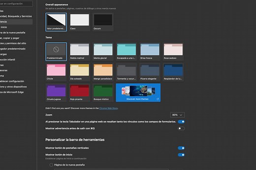Cómo activar la nueva interfaz de Edge para aplicar temas en el navegador de Microsoft