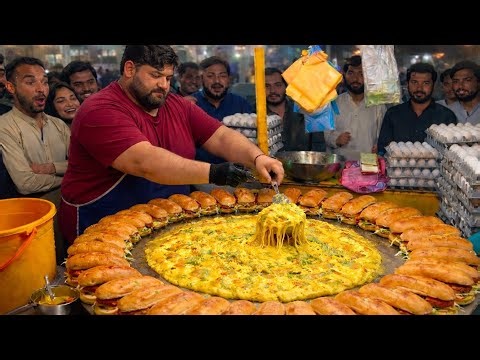 Fast street food worker Burger King Street food fast making worker
