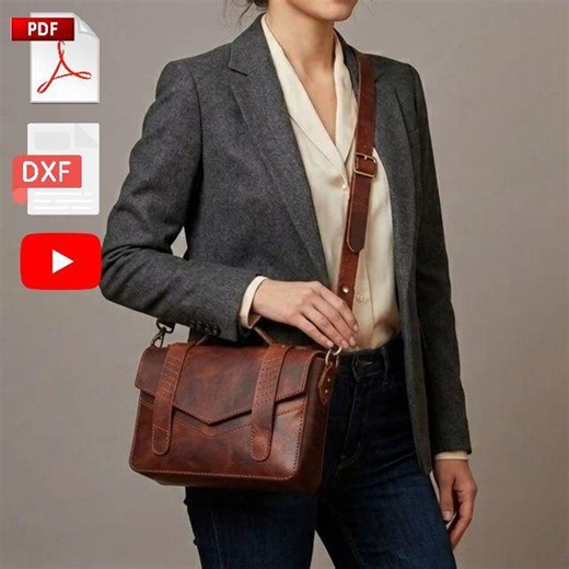 Leather Messenger Bag Pattern / PDF Template/ Leether Bag Pattern / Crossbody Bag Pattern / DIY Template / - Etsy
