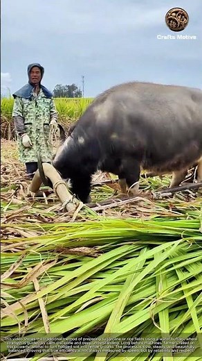 Sugarcane or Rice Field Preparation Buffalo Plowing Method: The Power of the Water Buffalo