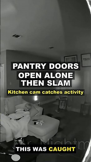 Ring Camera Catches Pantry Door Slam Shut On Its Own While Man Sleeps #Shorts #ghost #paranormal