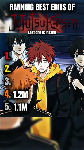 Ranking Best JJK Edits 💀#anime #animeshorts #viral #edit