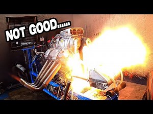 Huge Engine Dyno Explosion with Blown Big Block
