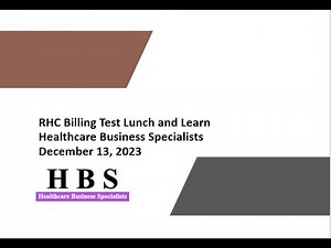 RHC Billing Test- RHC Billing test of principles of how to bill Medicare RHC claims