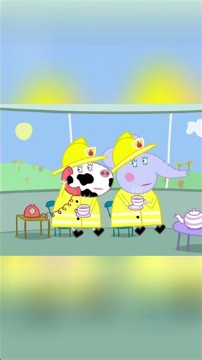 Peppa Pig calls the fire department to rescue Tiddles! #peppapig #fun