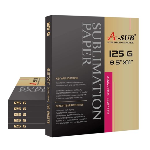 A-SUB Sublimation Paper 8.5x11 Inch 660 Sheets 125gsm for Any Inkjet Printer which Match Sublimation Ink, A-SUB Sublimation Heat Transfer Paper Bulk