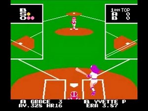 GSCentral.org - Bad News Baseball (NES) - Play As Girls Teams (GG)