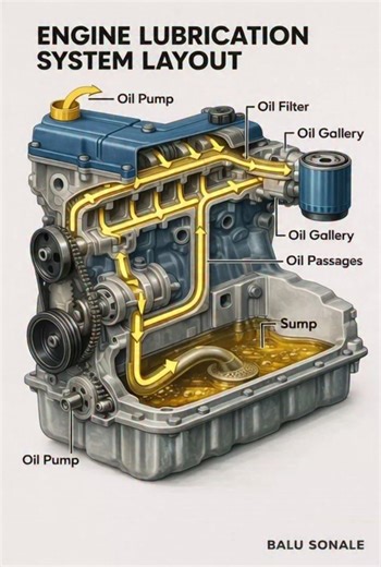 Torque craft on Instagram: "Engine lubrication system 🛢️⚙️ #Torquecraft #fblifestyle #ForEducationalPurposesOnly"