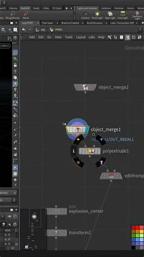 Houdini Beginner Tutorial | RBD and PYRO Tutorial | REDSHIFT Render #Shorts