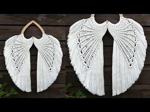 DIY ALAS de ANGEL en MACRAME (paso a paso) | DIY Macrame Angel Wings wall hanging Tutorial