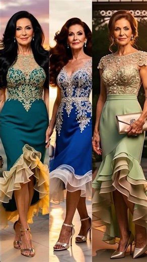 Elegant Ruffle Dresses for Women 60+