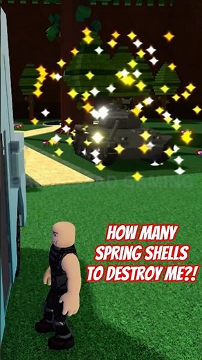 Roblox Build a Boat for Treasure How Many Tank Spring Shells to Destroy me?! #babft #roblox