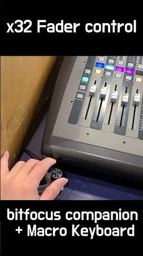 Behringer x32 fader control(bitfocus companion + Macro Keyboard)#shorts