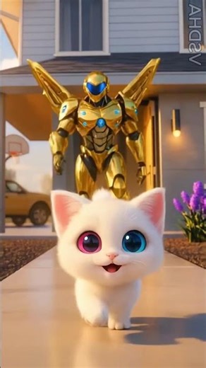 billi transformers kharid rahi hai#cat#ai#kitten#transformer
