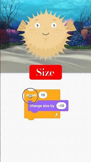 Scratch Basics: Change Sprite Size with Simple Blocks #scratch